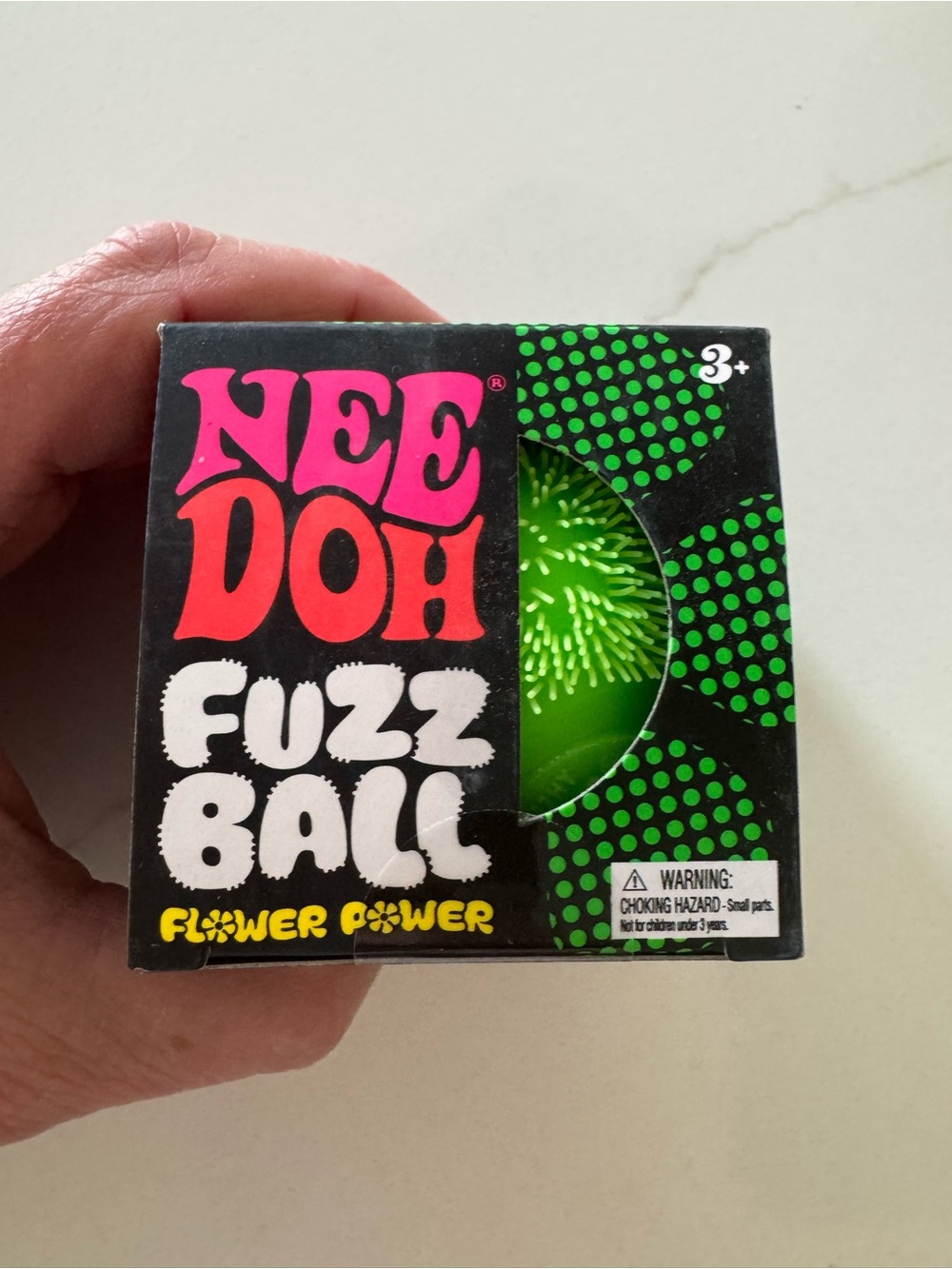 NeeDoh Fuzz Ball flower Power- Green